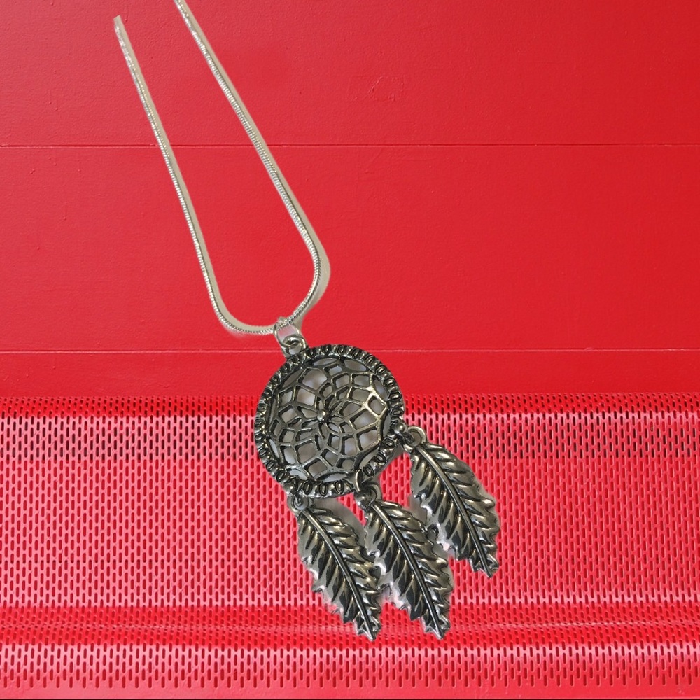 Dream Catcher Necklace, 925 Sterling Chain - Picture 5 of 6